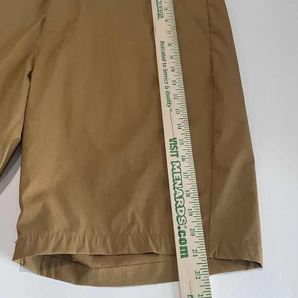 Eddie Bauer Flat Front Nylon Shorts Men's Size 40 Brown 10 Inch Inseam Logo - Picture 13 of 16